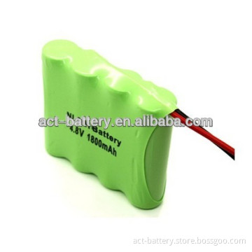 4.8V ni-mh battery pack AA size 4.8v pack 1800mAh